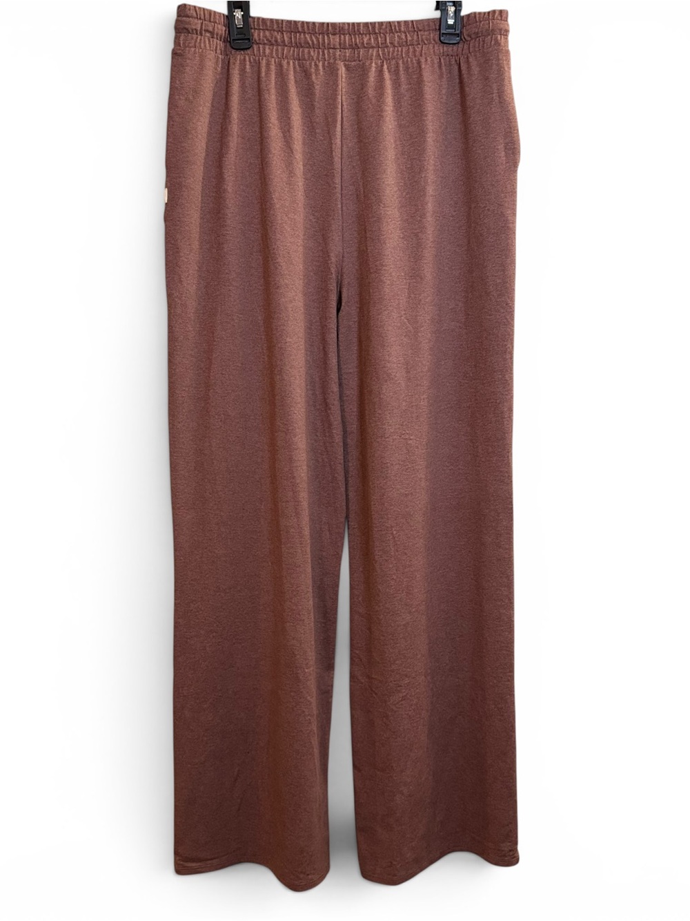 Vuori Womens XL Halo Essential Wide Leg Drawstring Lounge Pants - Heather Brown - Picture 8 of 14